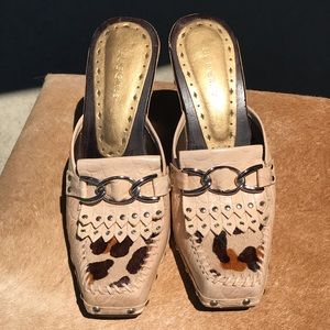 BCBG Girls cheetah platform heels